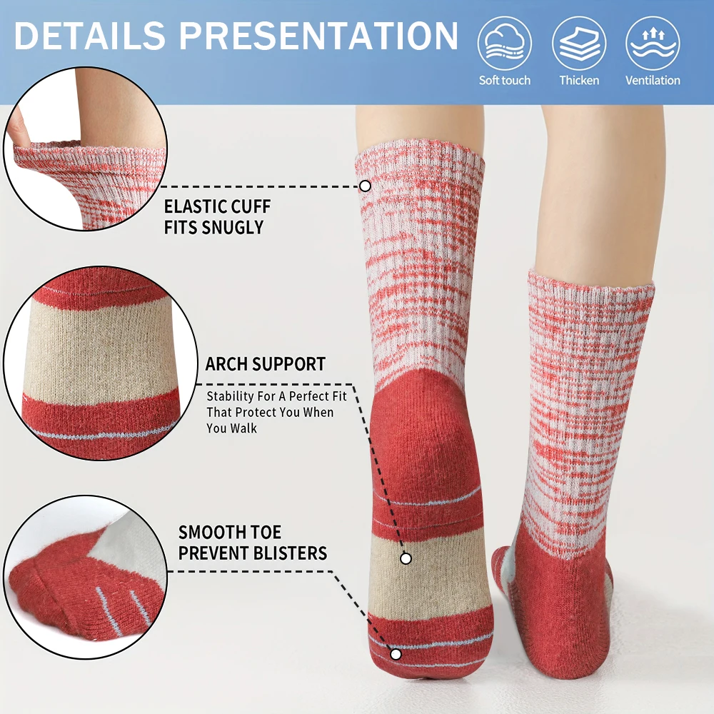 5 Pairs Women Winter Wool Sock - Wool Hiking Sock review and price
